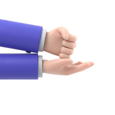 Jestlere yardım et. El hareketi, avuç içi ve yumruk. Konuşulmayan iletişim. Dil jestleri. 3D düz tasarım. El simgesi. PNG dosyalarını şeffaf arkaplanlara aktarır.