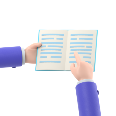 Çizgi film Hareketi Simgesi Mockup.Elde açık kitap, okuma, eğitim, şeffaf arkaplan PNG dosyalarını destekler.