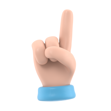 Çizgi film Jest Simgesi Mockup.Çizgi film karakteri el hareketi. Şeffaf arkaplan içeren PNG dosyalarını destekler.