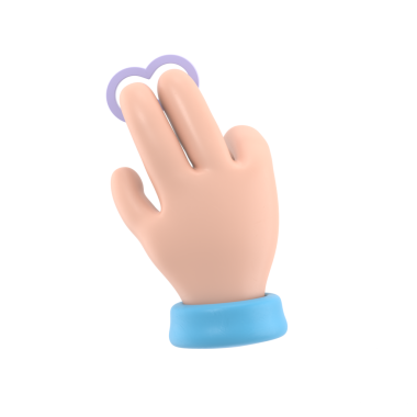 Çizgi film Hareketi Simgesi Mockup.Dokunmatik ekran jest satırı simgeleri. 3D illüstrasyon. İki el Dokunuş düğmesi karakter eli. Şeffaf arkaplan PNG dosyalarını yükseltir.