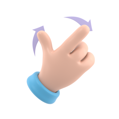 Çizgi film Hareketi Simgesi Mockup.Dokunmatik ekran hareket çizgisi simgeleri .3D iki el Sağ Çizgi film karakteri elini kaydır. Şeffaf arkaplan içeren PNG dosyalarını destekler.