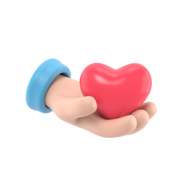 Cartoon Gesture Icon Mockup.3d simgesi elinde. Sosyal medya için bağışın, sevginin veya hayırseverliğin gerçekçi bir gösterimi, şeffaf arkaplan içeren PNG dosyalarını destekler.