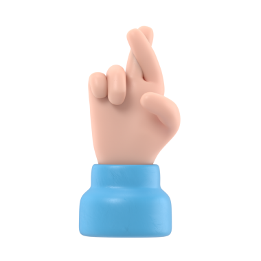 Çizgi film Jest Simgesi Mockup.3d el çapraz el hareketi. gerçekçi iş adamı el hareketi emojisi, şeffaf geçmişe sahip PNG dosyalarını destekler.