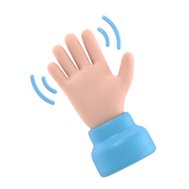 Çizgi film Jest Simgesi Mockup.Beş parmağı göstererek açılır, selamlama olarak uzatılır. Şeffaf arkaplan içeren PNG dosyalarını destekler.