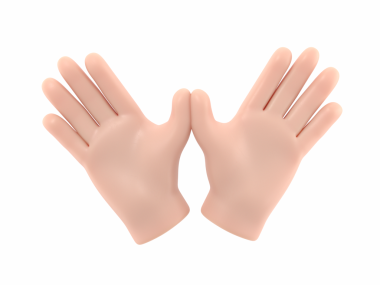 Çizgi film Gesture Icon Mockup.İnsanların iki eli öne ve avuç içlerine açılır Hac 'ta Rab' lerinden dua etmek için, şeffaf arkaplan PNG dosyalarını destekler.