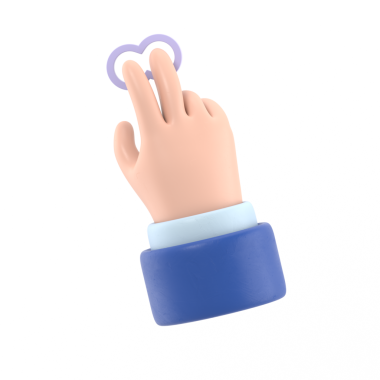 Çizgi film Hareketi Simgesi Mockup.Dokunmatik ekran jest satırı simgeleri. 3D illüstrasyon. İki el Dokunuş düğmesi karakter eli. Şeffaf arkaplan PNG dosyalarını yükseltir.