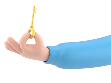 Şeffaf arkaplan modeli. El kalem tutuyor. 3B biçiminde bir ofis öznesine sahip bir el, şeffaf arkaplan ile PNG dosyalarını destekler.