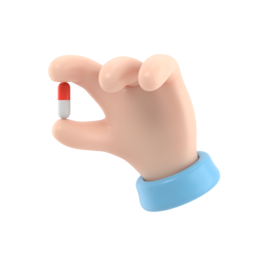 3 boyutlu görüntüleme. Kırmızı beyaz hap ikonu. Doktor ya da eczacı çizgi filminde siyah derili el küçük haplar tutuyor. Tıbbi sağlık hizmetleri illüstrasyonu. Eczacılık klip sanatı. Saydam arkaplan içeren PNG dosyalarını gönderir.