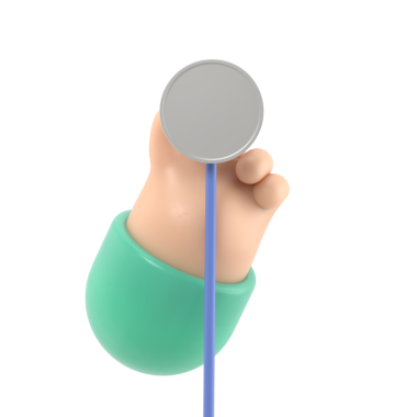 Tıbbi teşhis konsepti analizi, araştırma. Web afişi. Doktor tıbbi steteskop tutuyor, arka planda izole edilmiş. Çizim düz tasarım. Sağlık sigortası, tanı aracı. Kalp atışlarını dinle..