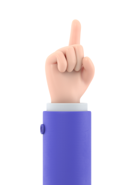 Şeffaf arkaplan modeli. Çizgi film karakteri el hareketi. Şeffaf arkaplan içeren PNG dosyalarını destekler.