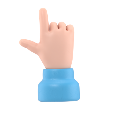 Çizgi film Jest Simgesi Mockup.Çizgi film karakteri el hareketi. Şeffaf arkaplan içeren PNG dosyalarını destekler.