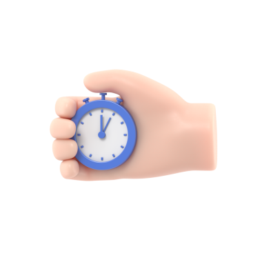 Çizgi film Jest Simgesi Mockup.Kronometre ile karikatür el. Şeffaf arkaplan içeren PNG dosyalarını gönderir.