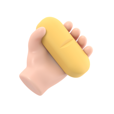 3 boyutlu görüntüleme. Doktor ya da eczacı çizgi filmdeki eller büyük mavi hapları tutuyor. Tıbbi ikon, sağlık hizmeti illüstrasyonu. Eczacılık klip sanatı. Saydam arkaplan içeren PNG dosyalarını gönderir.