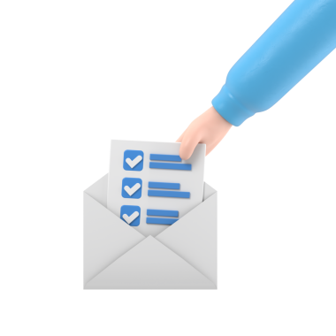 El ele tutuşma listesinde kontrol edilecek görev yönetimi içeren 3d e- posta simgesi. Kağıt okuması, ödevi ve muayenesi olan en az e-posta mektubu. İleti kavramı. Saydam arkaplan içeren PNG dosyalarını gönderir.