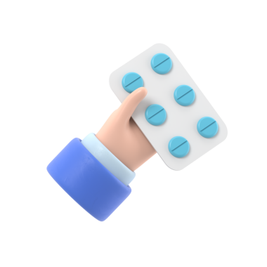 3 boyutlu görüntüleme. Bir paket hap ikonu. Doktor ya da eczacı, elinde uyuşturucu tutan siyah derili bir karikatürist. Tıbbi sağlık hizmetleri illüstrasyonu. Eczacılık klip sanatı. Saydam arkaplan içeren PNG dosyalarını gönderir.