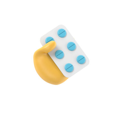 3 boyutlu görüntüleme. Bir paket hap ikonu. Doktor ya da eczacı, elinde uyuşturucu tutan siyah derili bir karikatürist. Tıbbi sağlık hizmetleri illüstrasyonu. Eczacılık klip sanatı. Saydam arkaplan içeren PNG dosyalarını gönderir.