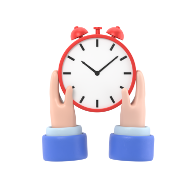 Zamanı koru. Zaman kazandırır. İş adamı elinde bir saat tutuyor, çalar saat. 3D düz tasarım. Saati sakla. Kontrol etme zamanı. Başarılı strateji planlaması.