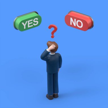 Sakallı Amerikalı iş adamı Bob 'un üç boyutlu resmi üzerinde 