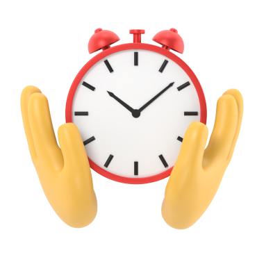 Zamanı koru. Zaman kazandırır. İş adamı elinde bir saat tutuyor, çalar saat. 3D düz tasarım. Saati sakla. Kontrol etme zamanı. Başarılı strateji planlaması.