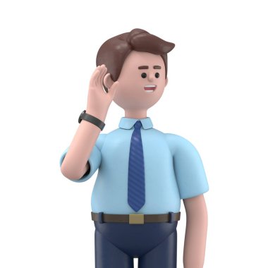 Asyalı Felix 'in 3D görüntüsü. Kulak misafiri olmaya çalış. Dikkatlice dinle..