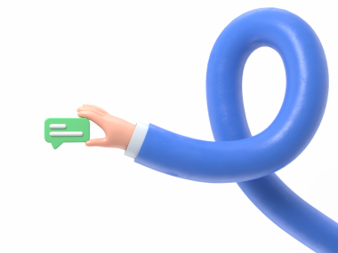 Şeffaf arkaplan modeli. Üç boyutlu el ele konuşma balonu ikonu. Parmaklardaki mesaj, iletişim konsepti, şeffaf arkaplan içeren PNG dosyalarını destekler..