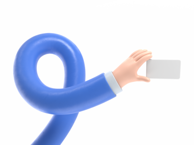 Şeffaf arkaplan modeli. 3D simge kahverengi derili, kart tutan el hareketi. Sosyal medya için gerçekçi illüstrasyon, şeffaf arkaplan içeren PNG dosyalarını destekler..