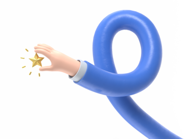 Şeffaf arkaplan modeli. 3D hand hold yıldız ikonu. Altın pozitif müşteri oranı çizimi, şeffaf arkaplan PNG dosyalarını destekler. Uzun silah kavramı.