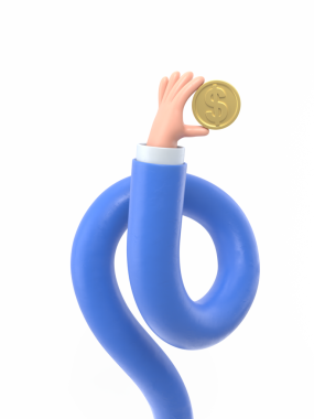 Şeffaf arkaplan modeli. Altın madalyalı 3D Simge Eli. Para konsepti, parlayan altın para tasarım unsuru şeffaf arkaplan PNG dosyalarını destekler..