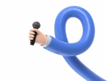 Şeffaf arkaplan modeli. Çizgi film el mikrofonu. PNG dosyalarını şeffaf arkaplanlara aktarır. Uzun silah kavramı..