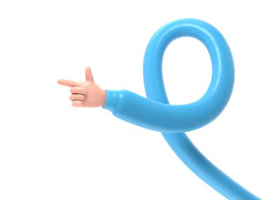 Mavi arkaplanı olan 3 boyutlu karikatür karakteri.