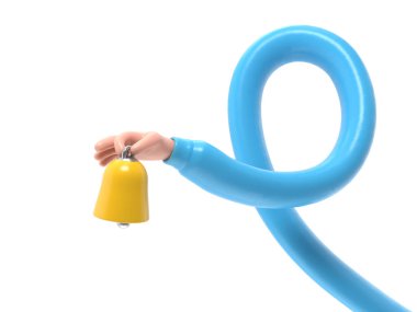 Mavi bir balonu tutan el.