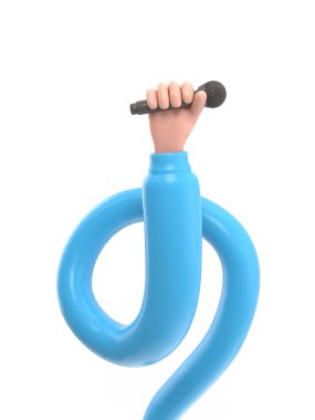 Mavi kauçuk halkayı tutan