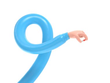 Şişirilebilir lastik halka beyazda izole edilmiş.