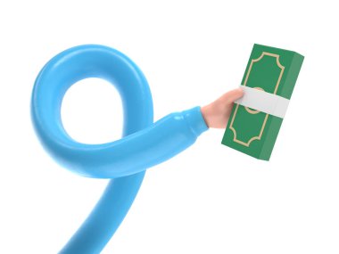 Maldivler bayrağı taşıyan 3 boyutlu karakter