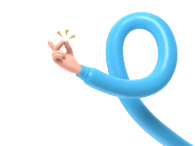 Beyaz arka planda 6 numaralı el izole edilmiş. 3d oluşturma.