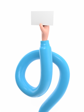 Şeffaf arkaplan modeli. 3D simge kahverengi derili, kart tutan el hareketi. Sosyal medya için gerçekçi illüstrasyon, şeffaf arkaplan içeren PNG dosyalarını destekler..