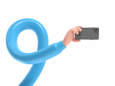 Şeffaf arkaplan, akıllı telefona dokunan 33D model el. cep telefonu kullanımının karikatür simgesi veya maketi, şeffaf arkaplanı olan PNG dosyalarını destekler..