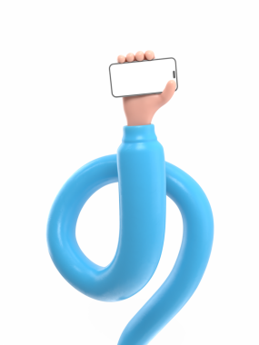 Şeffaf arkaplan, akıllı telefona dokunan 33D model el. cep telefonu kullanımının karikatür simgesi veya maketi, şeffaf arkaplanı olan PNG dosyalarını destekler..