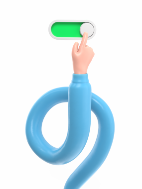 Şeffaf Arkaplan Modeli, çizgi film karakteri eli düğmeyi etkinleştiriyor, kaydırma çubuğu simgesi. PNG dosyalarını şeffaf arkaplan ile yükseltiyor. Uzun silah kavramı.