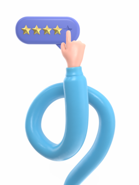 Kullanıcı eli anket formunu işaret ediyor ve sarı yıldızı seçiyor. Beş yıldızlı müşteri değerlendirmesi. Çevrimiçi geri bildirim, şeffaf arkaplanı olan PNG dosyalarını destekler. Uzun silah kavramı.