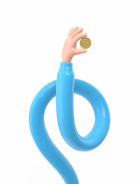 Şeffaf arkaplan modeli. Altın madalyalı 3D Simge Eli. Para konsepti, parlayan altın para tasarım unsuru şeffaf arkaplan PNG dosyalarını destekler..