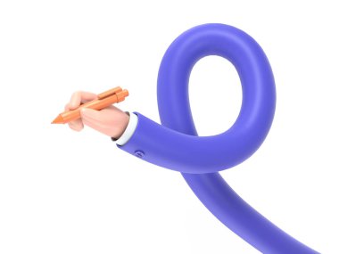 beyaz arkaplanda izole edilmiş eğlenceli çizgi film karakteri