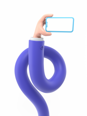 Cep telefonlu bir el.