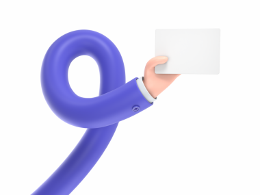 Mavi anahtarı olan bir el.