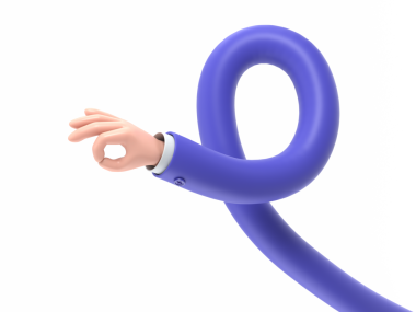 Mavi işaretli karikatür karakterinin 3 boyutlu çizimi