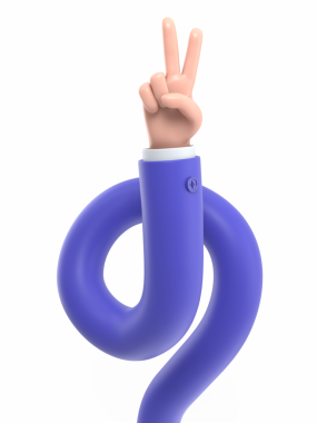 3D karikatür mavi alfabe harfi.