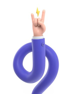 3D karakter işareti tutuyor