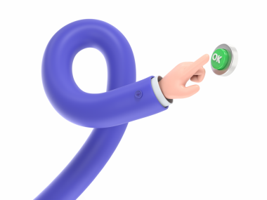 3D karakter 6 numarayı tutuyor.