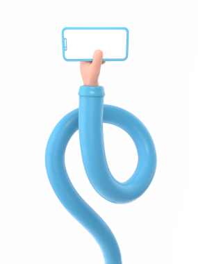 Beyaz arkaplanda mavi anahtarı tutan 3d görüntüleme.