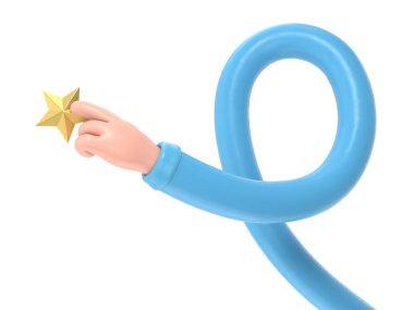 Noel yıldızı tutan el